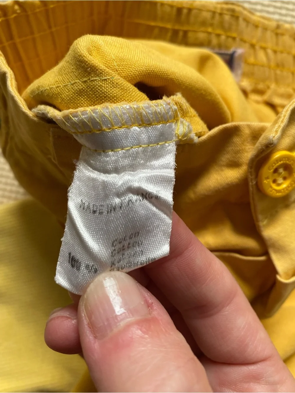 Vintage Catimini Yellow Two-Piece Baby Outfit with Teal Trim Size 2T